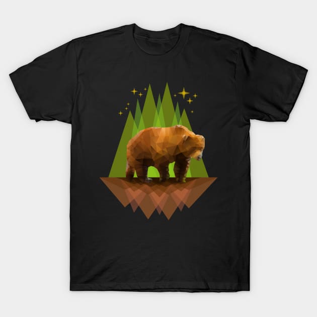 Bear Low Poly T-Shirt by kurniawansart